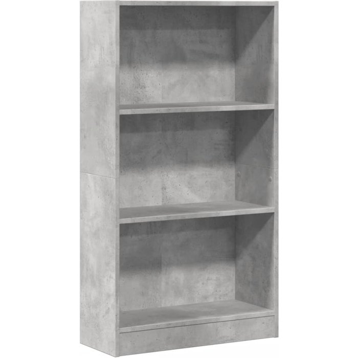 Estantería de madera de ingeniería gris hormigón 60x24x109 cm – comfortxl