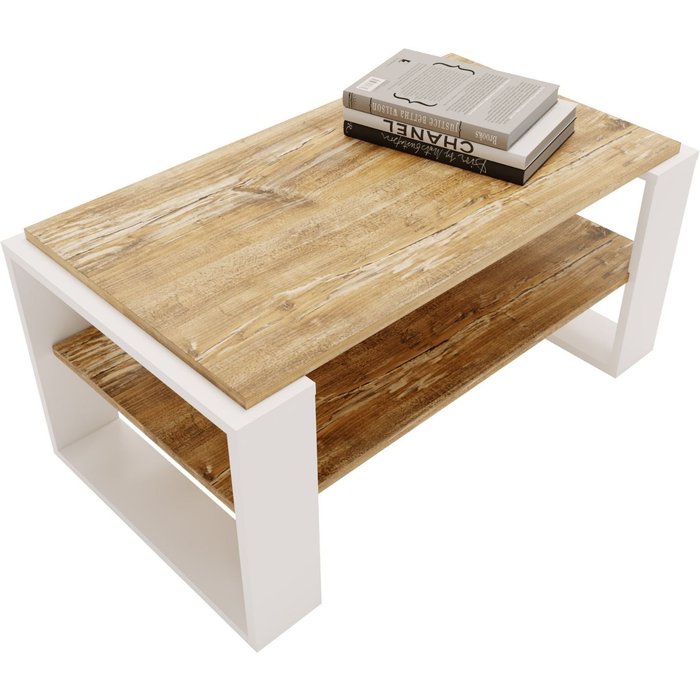 Table basse kaja96 moderne et stable pour le salon en matériau bois.