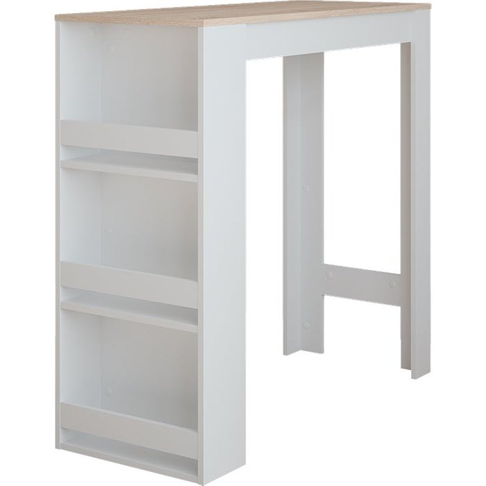 Vicco mesa de bar repose, blanco/sonoma, 45 x 110 cm