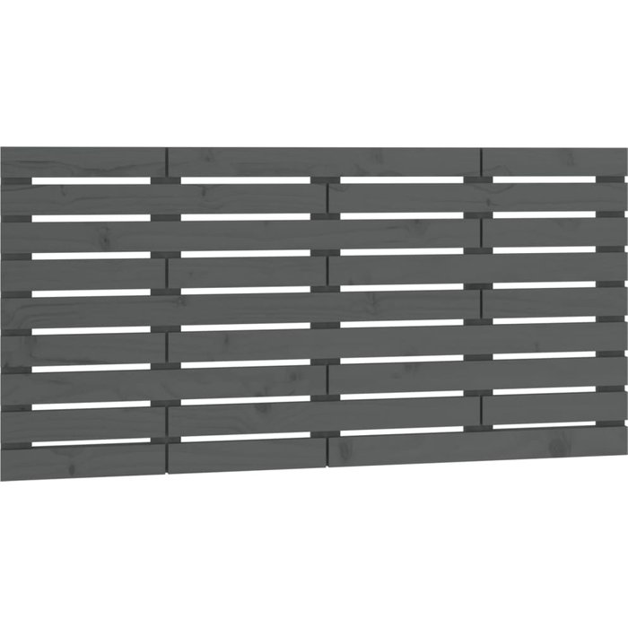 Cabecero de cama - mueble cabecero de pared madera maciza pino gris 146x3x63 cm