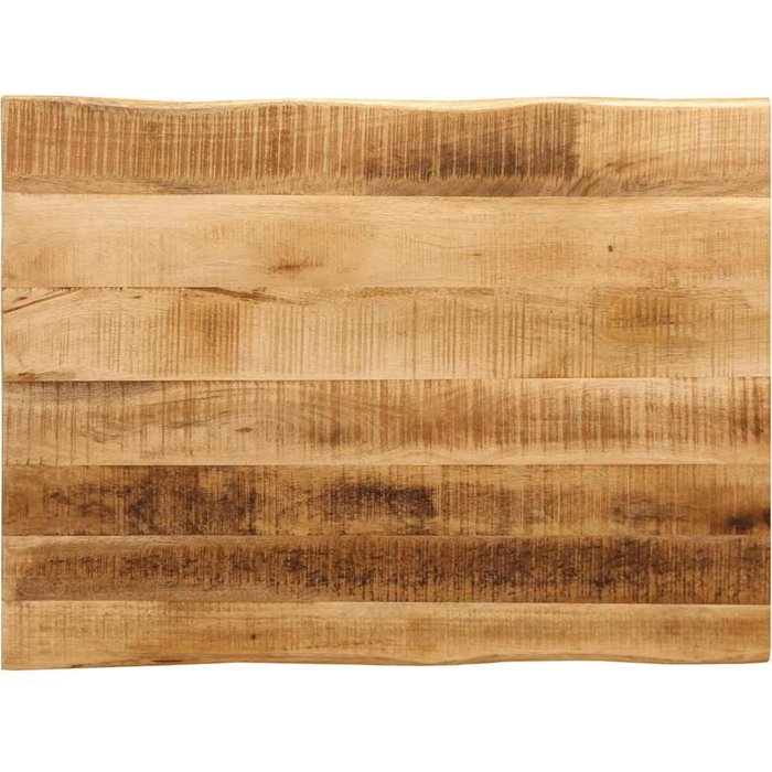 Tablero de mesa de madera de mango natural con borde irregular, 80x60x2,5 cm