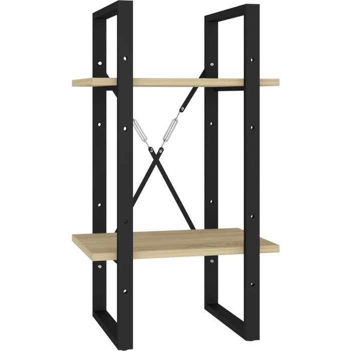 Estantería de 2 niveles contrachapada roble sonoma 40x30x70 cm – comfortxl