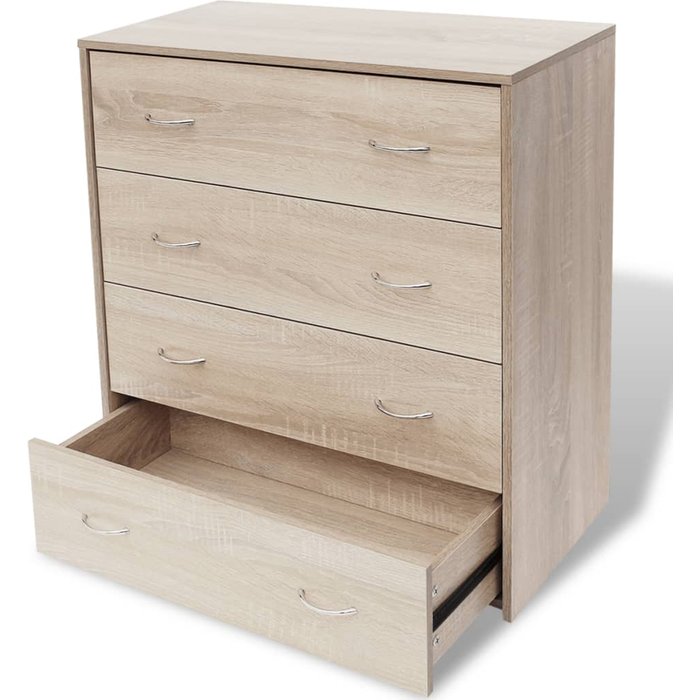 Aparador con 4 cajones color roble 60x30,5x71 cm - comfortxl