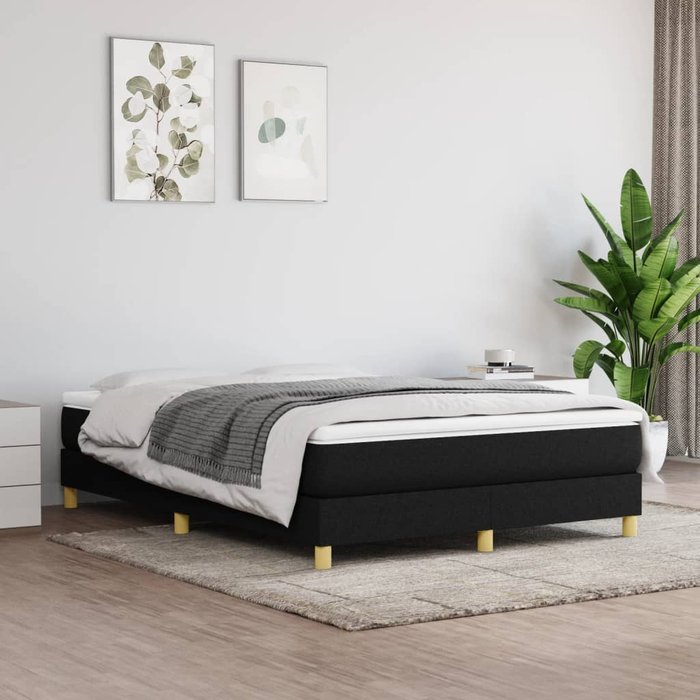 Maison exclusive - estructura de cama con somier tela negro 140x200 cm