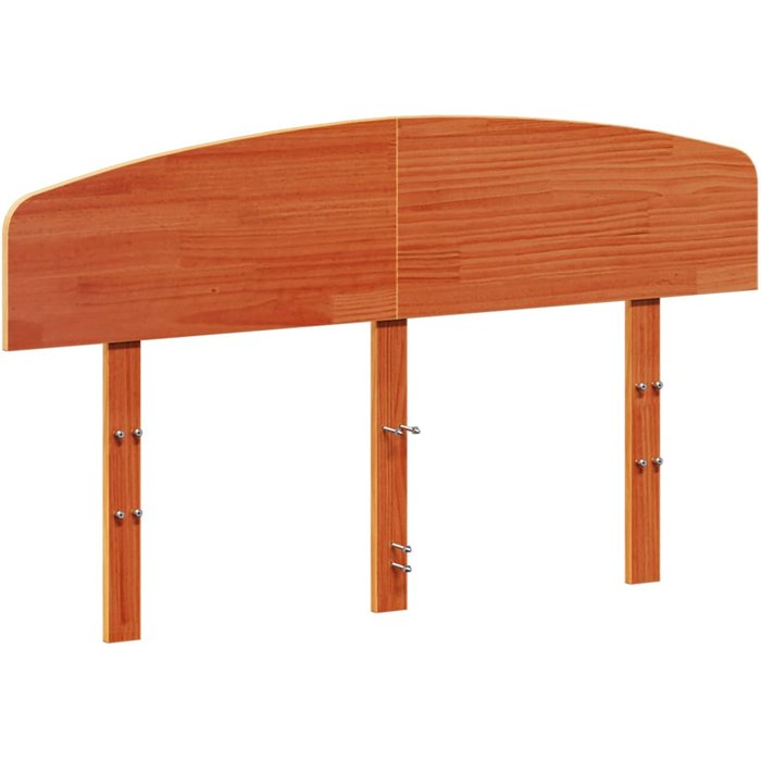 Cabecero de cama - mueble cabecero madera maciza de pino marrón cera 120 cm