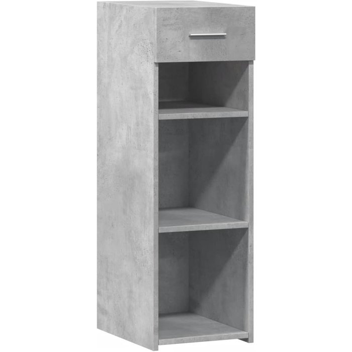Aparador de madera de ingeniería gris hormigón 30x42,5x93 cm - comfortxl