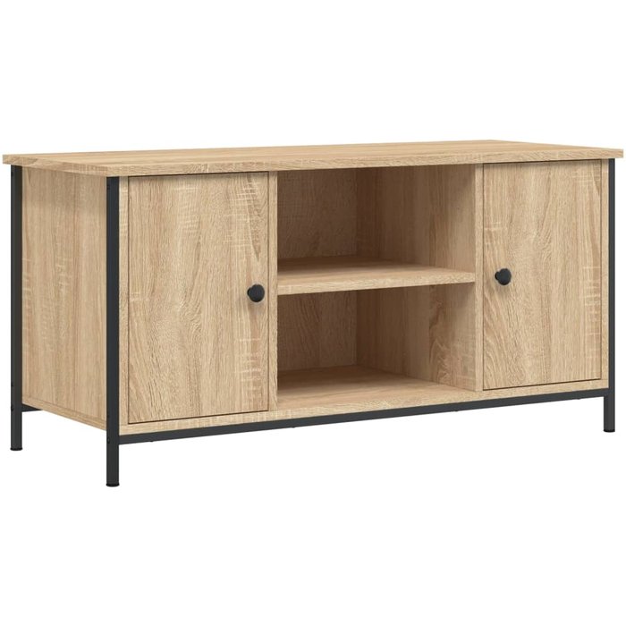 Mueble tv roble sonoma 100x40x50 cm madera contrachapada