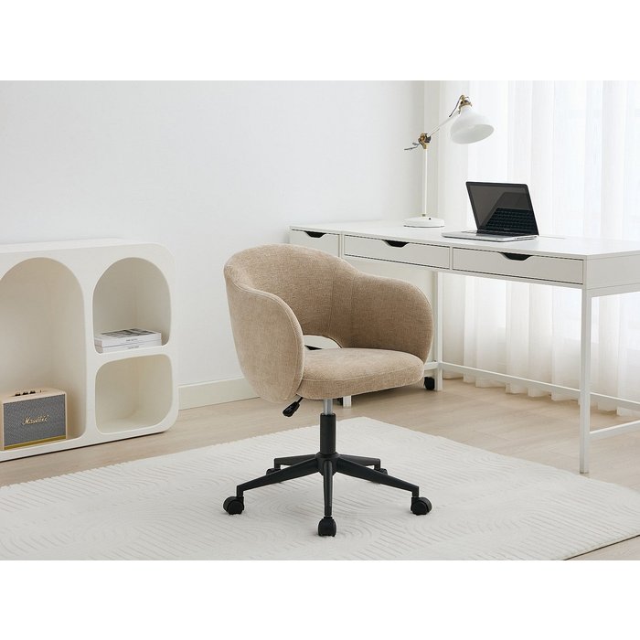 Silla de oficina - tela texturizada - beige - acacilio