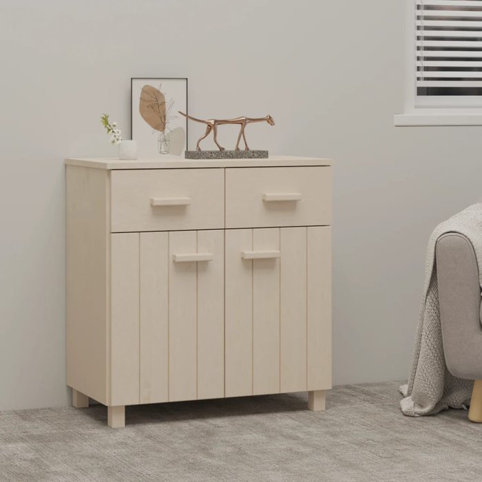 Vidaxl aparador hamar madera de pino maciza marrón miel 79x40x80cm
