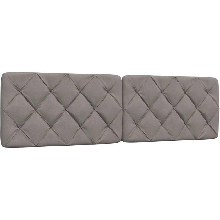 Cabecero de cama acolchado tela gris taupé 180 cm vidaxl