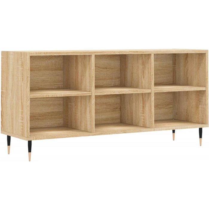 Mueble tv de madera laminada roble sonoma 103,5x30x50 cm - comfortxl