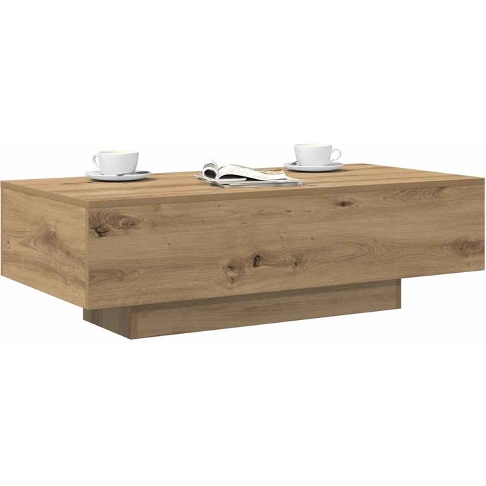 Mesa de centro madera ingeniería roble artisan 100x49,5x31 cm