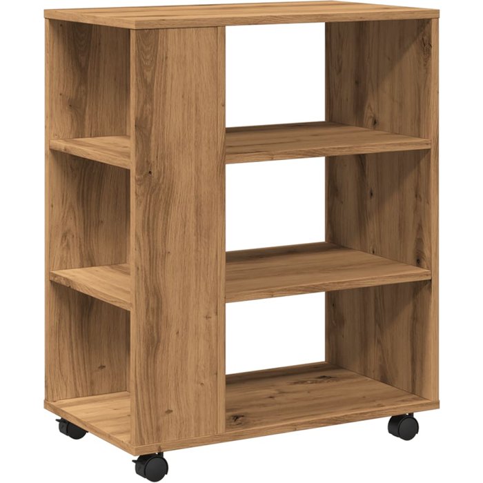 Armario con ruedas madera ingeniería roble artisan 60x35x75 cm