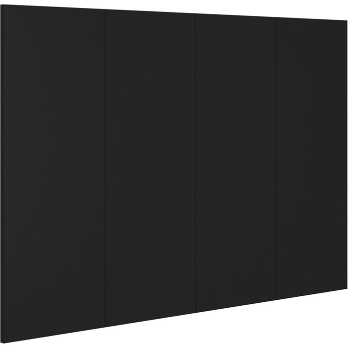 Cabecero de cama - mueble cabecero madera contrachapada negro 120x1,5x80 cm