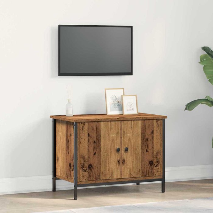 Mueble de tv de madera antigua 60 x 35 x 45 cm madera de ingeniería