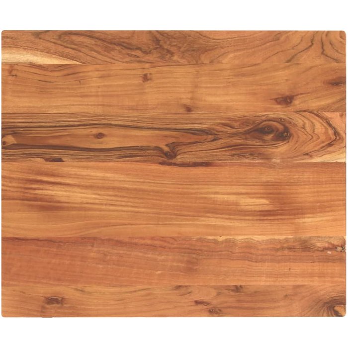 Tablero rectangular de madera maciza de acacia de 60x50x2,5 cm.