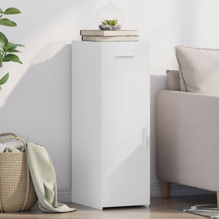 Vidaxl aparador madera de ingeniería blanco 30x42,5x93 cm