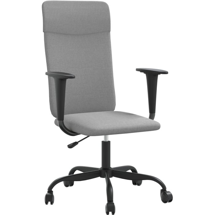 Silla de oficina altura ajustable tela gris claro — comfortxl