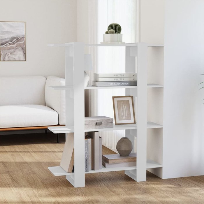 Estantería/separador de ambientes blanco 100x30x123,5 cm - pangivo