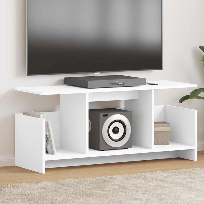 Mueble de tv blanco 102 x 35 x 45 cm madera de ingeniería