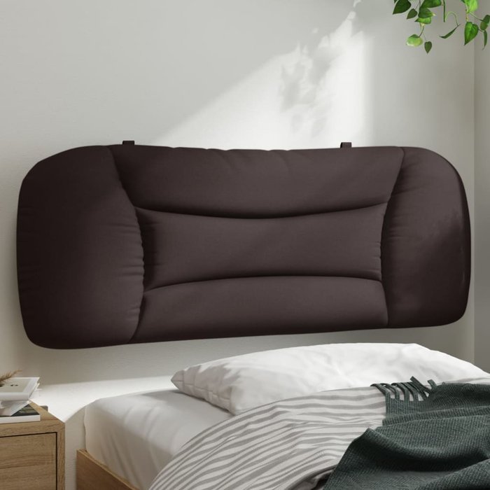 Maison exclusive - cabecero de cama acolchado hvar tela marrón oscuro 100 cm