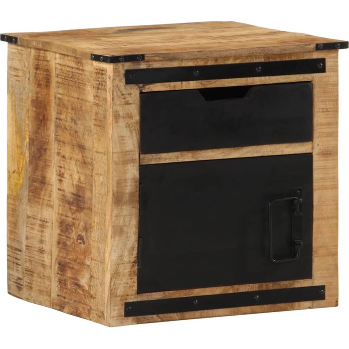 Vidaxl mesita de noche madera maciza de mango 40x40x45 cm