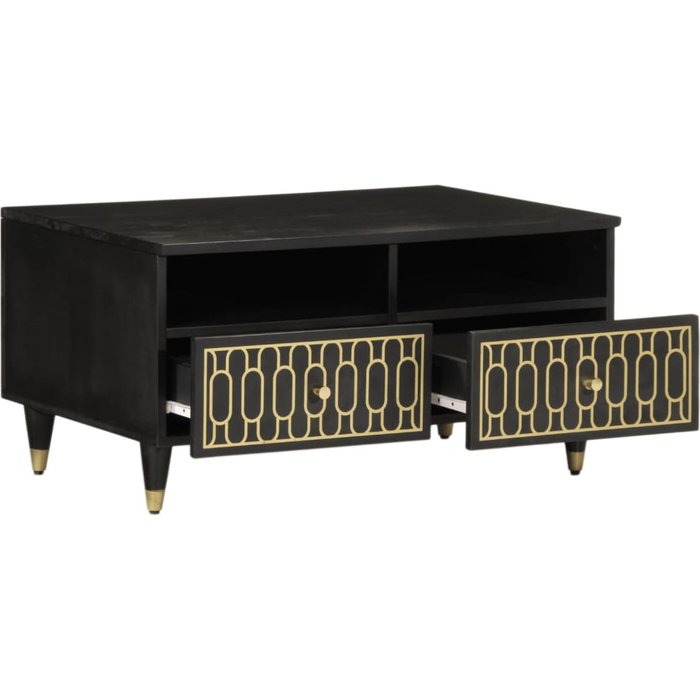 Mesa de centro de madera maciza mango 80x54x40 cm - comfortxl