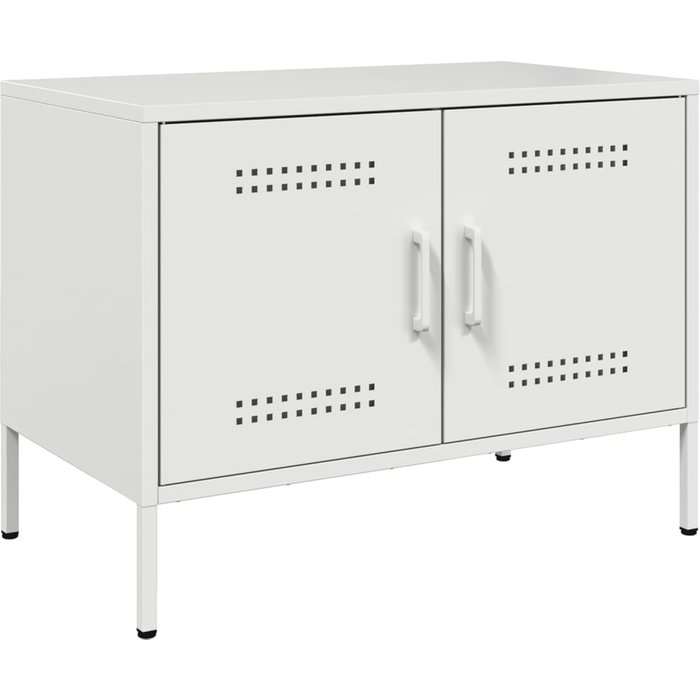Mueble tv | mueble de salón de acero blanco 68x39x50,5 cm cfw88304