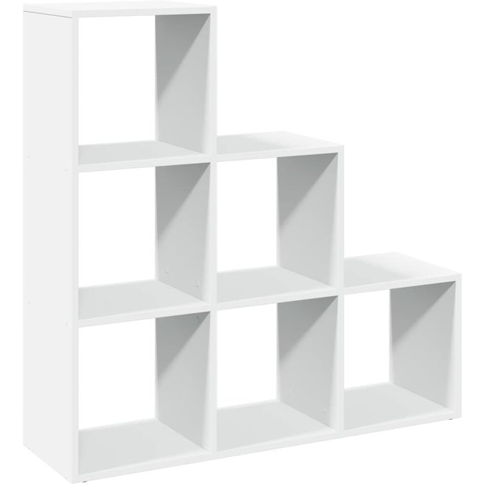 Librería divisor 3 niveles madera ingeniería blanco 99x29x99 cm – comfortxl