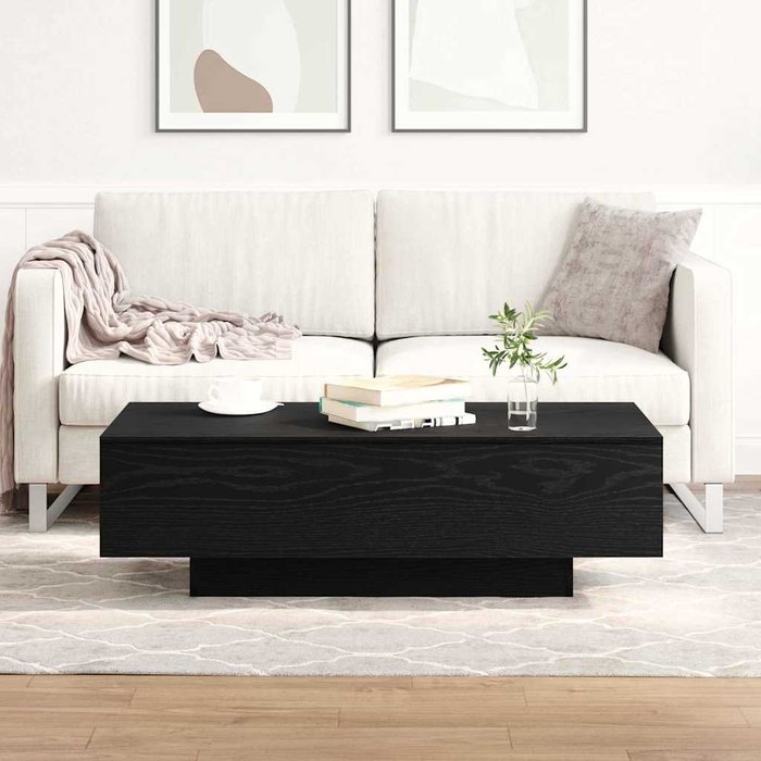 Maison exclusive - mesa de café roble negro 100 x 49,5 x 31 cm