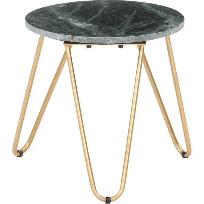 Mesa de centro verde 40x40x40 cm textura auténtica piedra y mármol