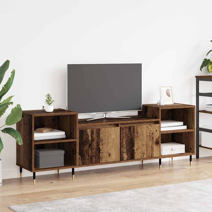 Mueble de tv de madera antigua 160 x 35 x 55 cm madera de ingeniería