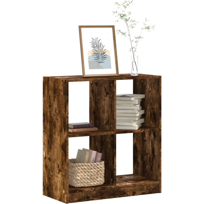 Librería roble ahumado 68,5x32x75 cm madera contrachapada