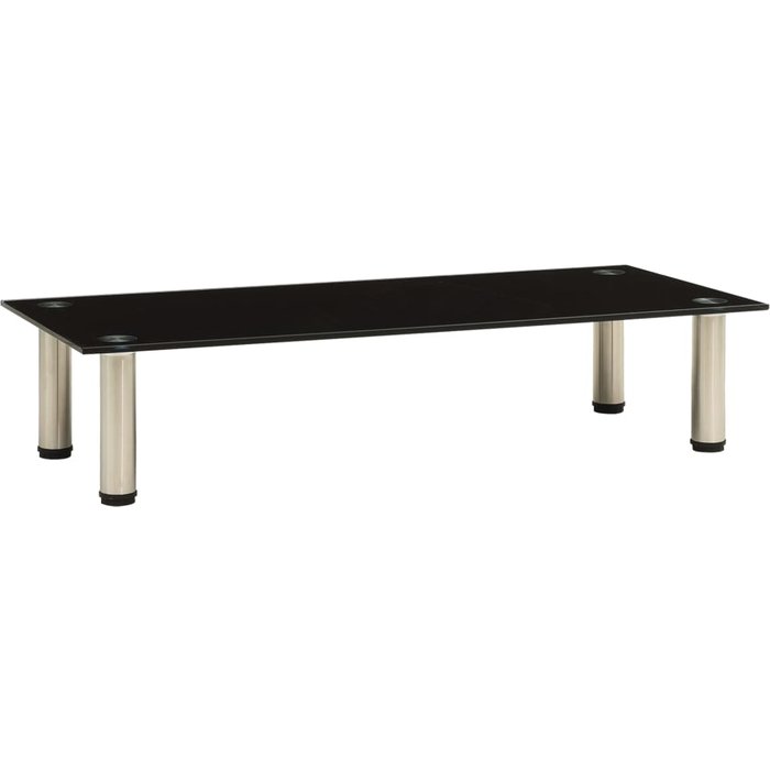 Maison exclusive - mueble para tv de vidrio templado negro 80x35x17 cm