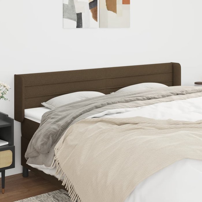 Maison exclusive - cabecero de tela gris oscuro 183x16x78/88 cm