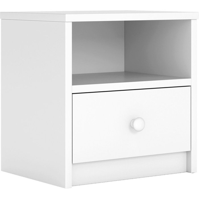 Mesita de noche blanca seca