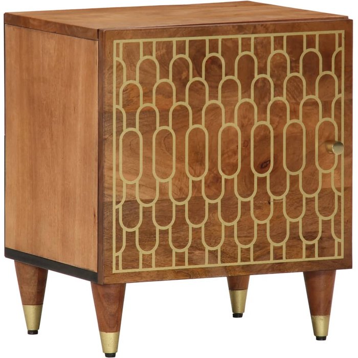 Maison exclusive - mesita de noche de madera maciza de mango 40x33x46 cm