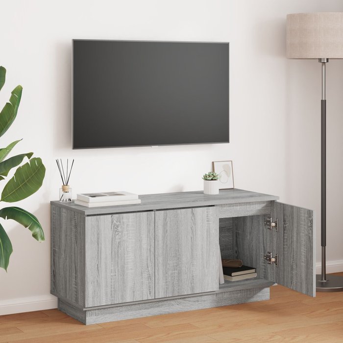Vidaxl mueble para tv gris sonoma 100x38x49 cm madera elaborada