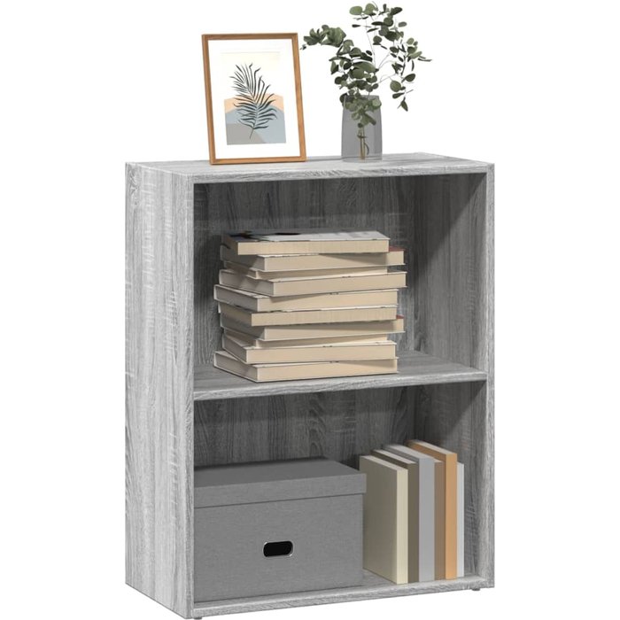 Librería sonoma gris 60x30x77 cm de madera contrachapada