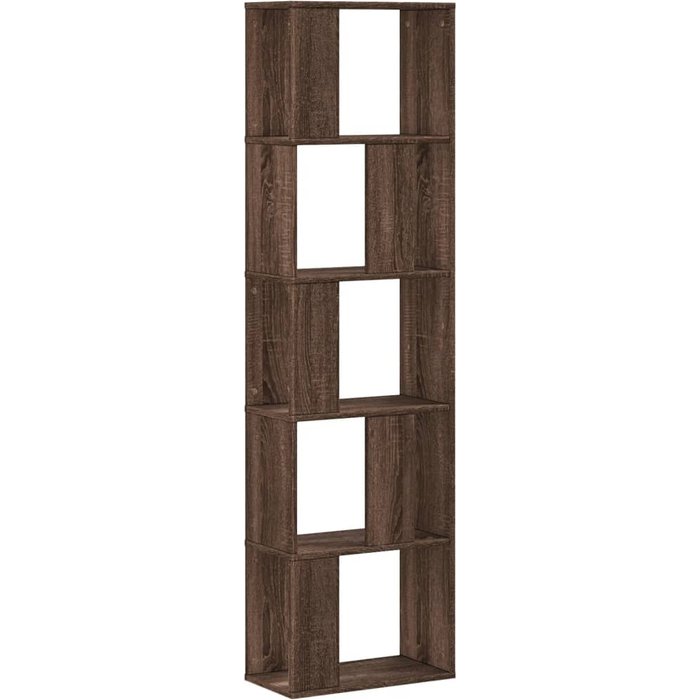 Librería de 5 niveles madera de ingeniería marrón roble – comfortxl