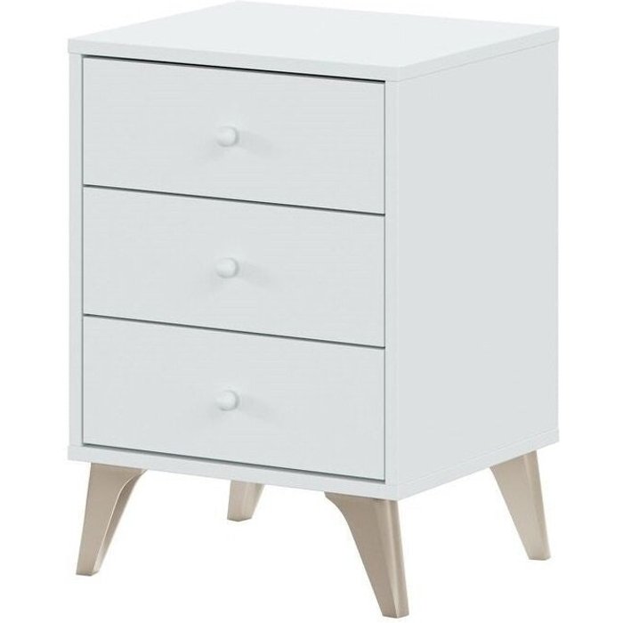 Mesita de noche sweet 3 cajones blanco 56x40 cm