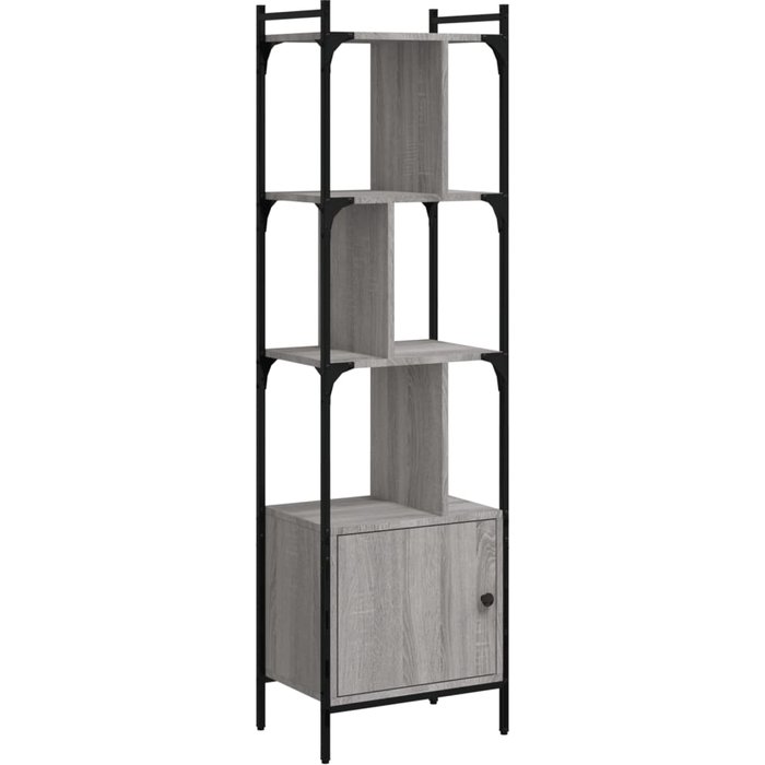 Estantería con puerta madera gris sonoma 44,5x30x154,5 cm – comfortxl