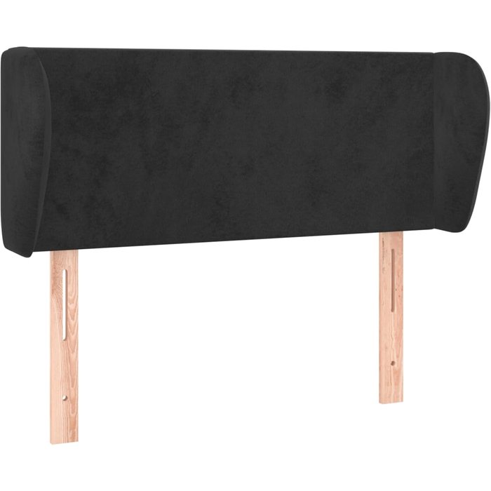 Cabecero de terciopelo negro 93x23x78/88 cm - comfortxl