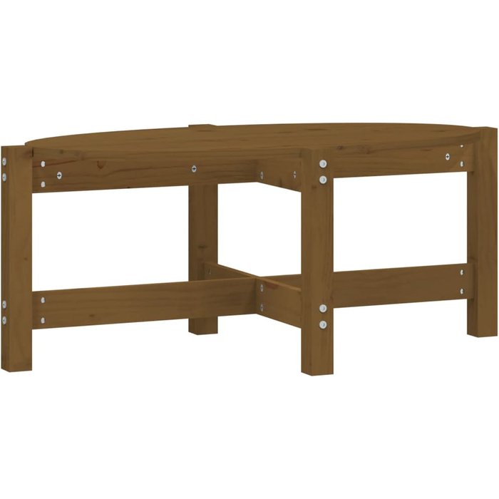 Mesa de centro madera maciza de pino marrón miel 87x48x35 cm - comfortxl