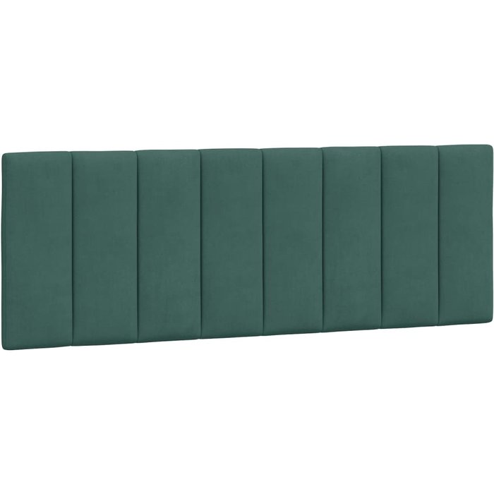 Cabecero de cama acolchado terciopelo verde oscuro 120 cm - comfortxl
