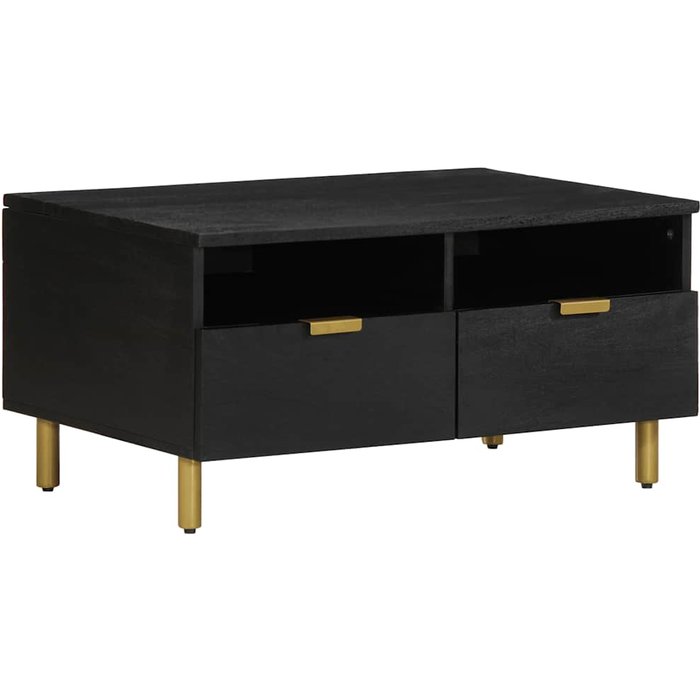 Mesa de centro madera de ingeniería negra 80x54x40 cm vidaxl