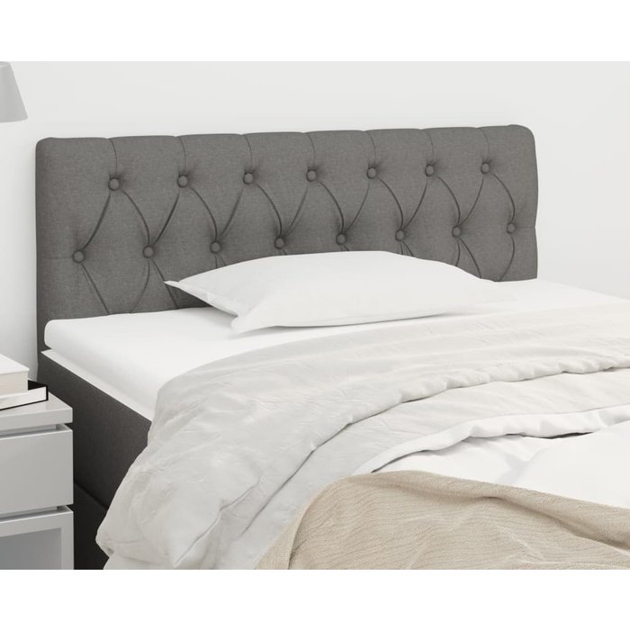 Cabecero gris oscuro 100x7x78/88 cm tela