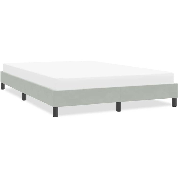 Estructura de cama sin colchón terciopelo gris claro 160x220 cm vidaxl