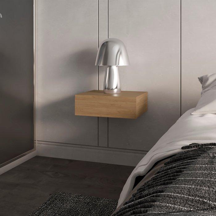 Mesa de noche flotante linden con cajón para organización funcional