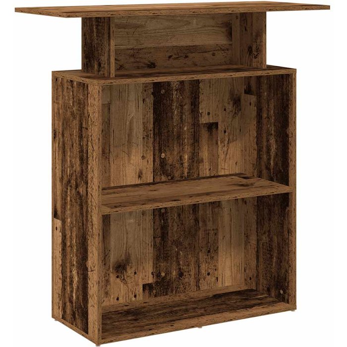 Mostrador de recepción madera antigua 100x40x104 cm cfw386175